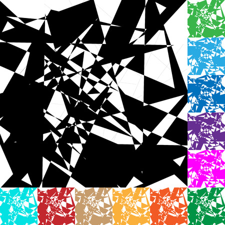 Edgy geometric vector texture / pattern in 12 colorのイラスト素材
