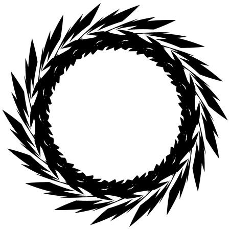 Geometric circle element. Circular graphic with geometric lines. Abstract element on white.のイラスト素材