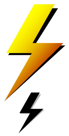 Lighting bolt, sparkle shape. Lighting bolt, electricity icon.のイラスト素材