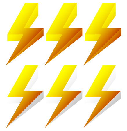 Lighting bolt, sparkle shape. Lighting bolt, electricity icon.のイラスト素材