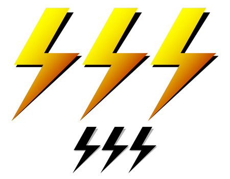 Lighting bolt, sparkle shape. Lighting bolt, electricity icon.のイラスト素材