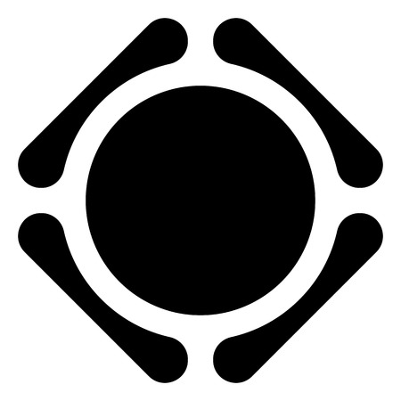 icon template with square around a circle. Geometric  , icon template.のイラスト素材