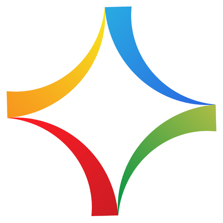 Abstract geometric icon / design element(s) isolated on whiteのイラスト素材