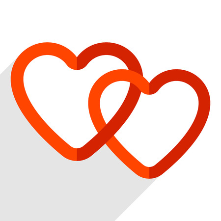 Stock illustration with heart motif, heart shapeのイラスト素材