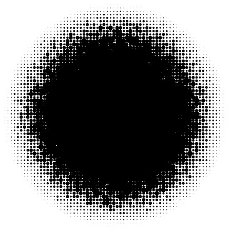 Halftone circles, halftone dots pattern. Monochrome half-toneのイラスト素材