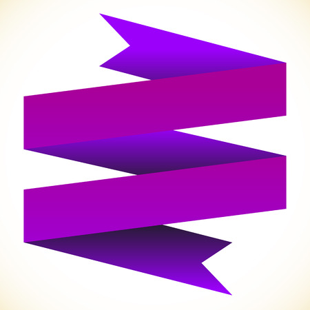 3d double banner / ribbon design element. Banner shape isolated on whiteのイラスト素材