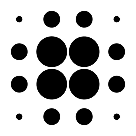 Halftone circles, halftone dots pattern. Monochrome half-toneのイラスト素材