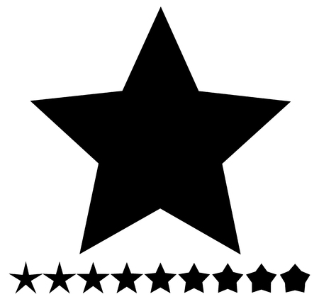 Star shape with thin and thick versions - Star icon, star symbolのイラスト素材