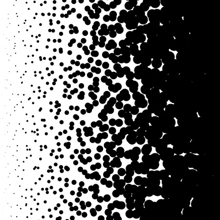 Random halftone, pointillism pattern - Irregular dots abstract monochrome halftoneのイラスト素材
