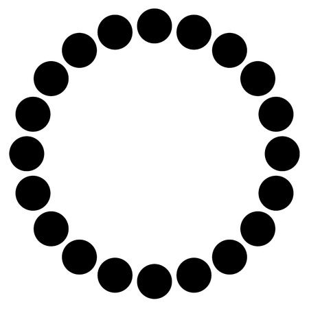 Concentric circles. Abstract beads, pearls, bracelet shape. Symbolic minimal illustrationのイラスト素材
