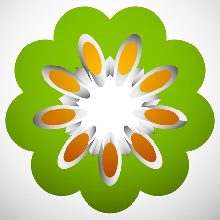 3d Geometric circular floral / flower motifのイラスト素材