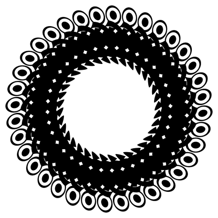 Abstract circular element, circle mandalaのイラスト素材