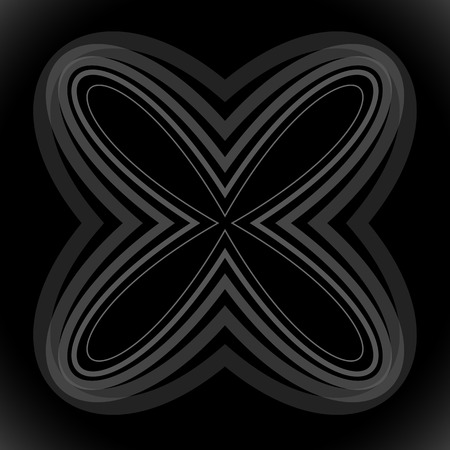 Abstract element with radial lines. Distorted shape.のイラスト素材