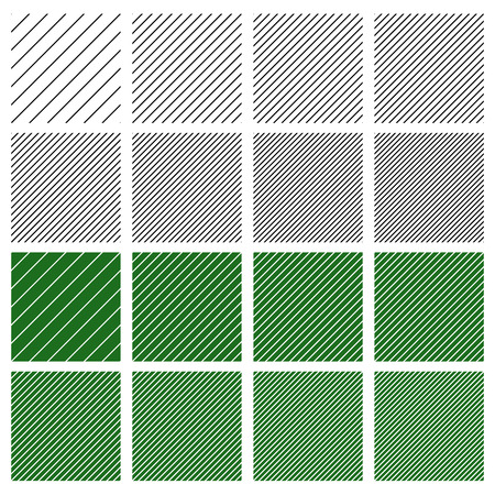 Set of 8 seamless geometric pattern tiles with different densityのイラスト素材