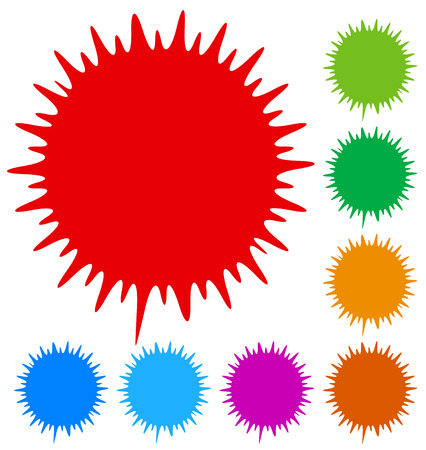 Asymmetric edgy circular shape(s) on whiteのイラスト素材