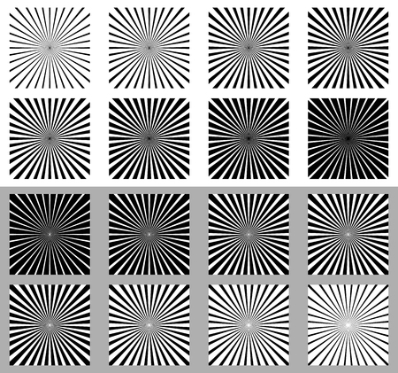 Abstract radial lines (starburst, sunburst) circular patternのイラスト素材