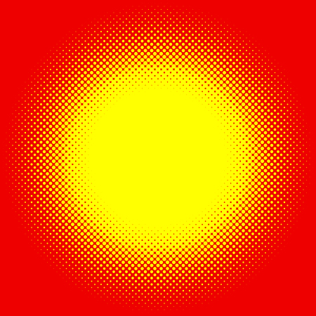 Popart, halftone pattern, background. Yellow and red, duotone backdropのイラスト素材