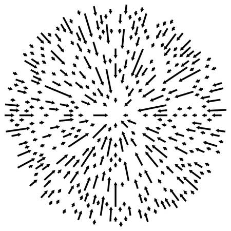 Radial lines element. Abstract radiating irregular linesのイラスト素材