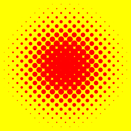 Popart, halftone pattern, background. Yellow and red, duotone backdropのイラスト素材