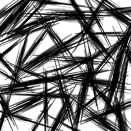 Chaotic texture with zigzag lines. Rough random patternのイラスト素材