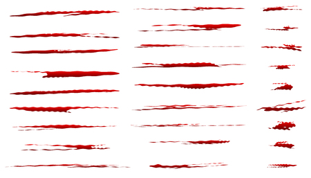 Dynamic sketchy lines, grungy brushstrokes. Wound, scar, damage mark effectsのイラスト素材