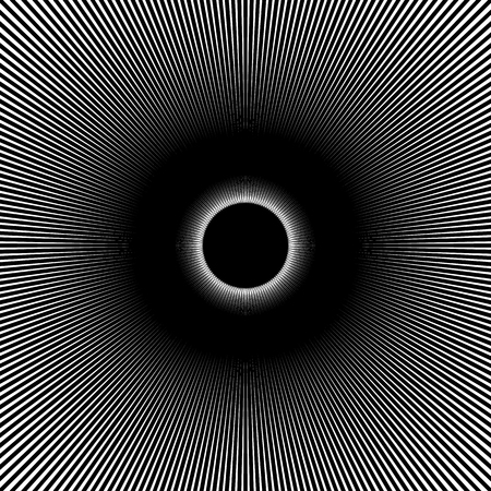 Radial, radiating lines abstract element. Circular pattern of rays, beams. Ripple effectのイラスト素材