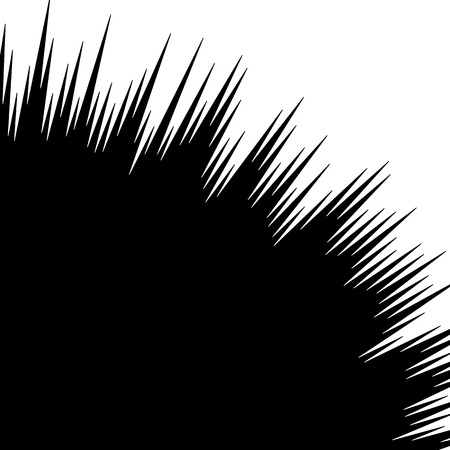 Concentric circular pattern. Random burst, radiating, radial element with distortionのイラスト素材