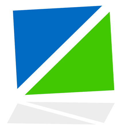 Logos, logotypes for different uses. Flat shape logo templateのイラスト素材