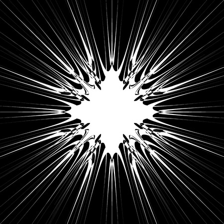 Abstract burst element in clipping mask. Radial, radiating lines. Geometric rays, beams circular abstract pattern. Explosion, starburst, sunburst effect.のイラスト素材