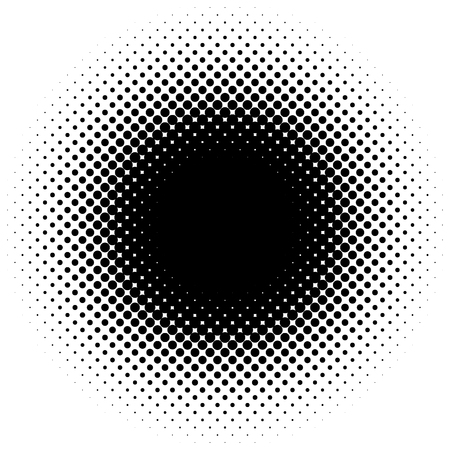 Halftone element, circular halftone pattern. Specks, halftone circle gradientのイラスト素材