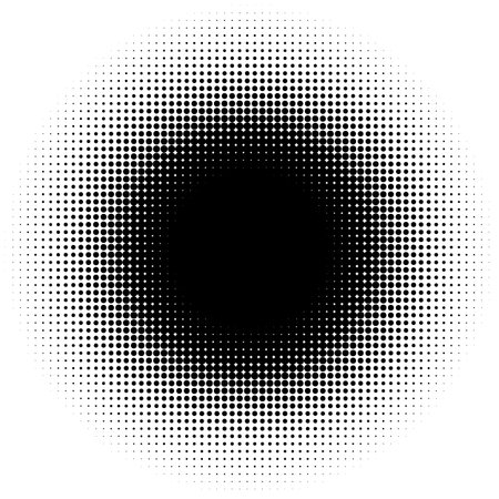 Halftone element, circular halftone pattern. Specks, halftone circle gradientのイラスト素材
