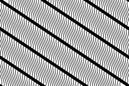 Wavy, billowy, flowing lines abstract pattern. Waving lines texture. Vector illustration.のイラスト素材