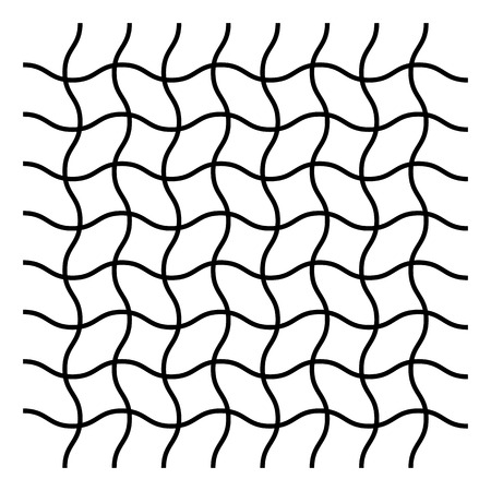Wavy, zig zag, criss cross grid pattern Vector illustration.のイラスト素材