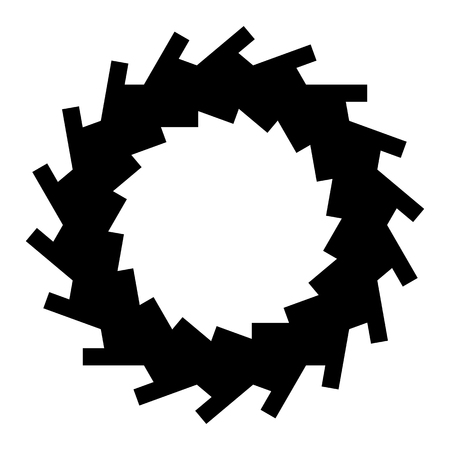 Geometric radial element. Abstract concentric, radial geometric motifのイラスト素材