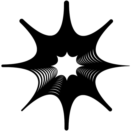 Geometric radial element. Abstract concentric, radial geometric motifのイラスト素材