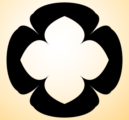 Geometric radial element. Abstract concentric, radial geometric motifのイラスト素材