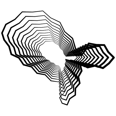 Geometric radial element. Abstract concentric, radial geometric motifのイラスト素材