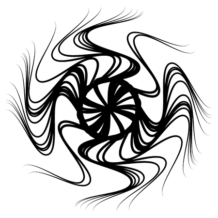 Geometric radial element. Abstract concentric, radial geometric motifのイラスト素材