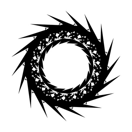 Geometric radial element. Abstract concentric, radial geometric motifのイラスト素材