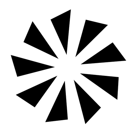 Geometric radial element. Abstract concentric, radial geometric motifのイラスト素材