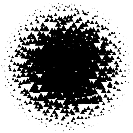 Halftone element. Abstract geometric graphic with half-tone patternのイラスト素材