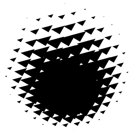 Halftone element. Abstract geometric graphic with half-tone patternのイラスト素材
