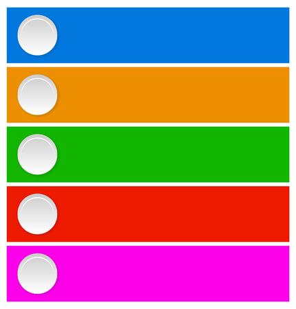 Button element in various colors. Vector templateのイラスト素材