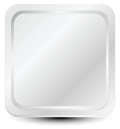 Uncolored square icon backdrop with rounded cornersのイラスト素材