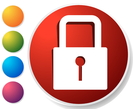 For security, prevention, privacy themes: Padlock iconのイラスト素材