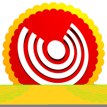 Icon with concentric circles for emitting, rays, signal themesのイラスト素材