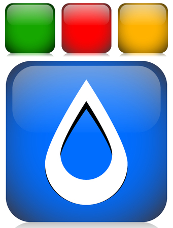 Icon with drop  shape. Water or other liquid, fluid drop shapeのイラスト素材