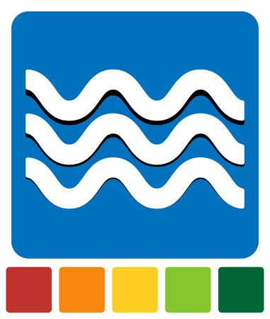 Waves icon. Icon for waving water. Ocean, sea, pool iconのイラスト素材