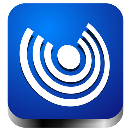 Icon with concentric circles for emitting, rays, signal themesのイラスト素材