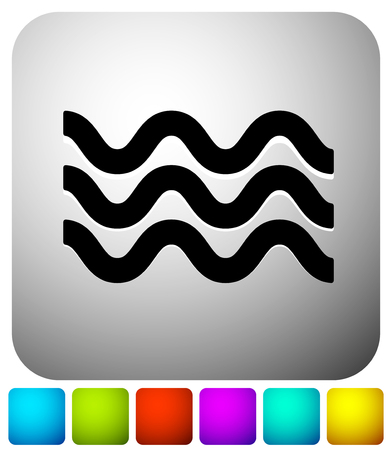 Waves icon. Icon for waving water. Ocean, sea, pool iconのイラスト素材
